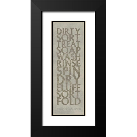 Lanundry List Black Modern Wood Framed Art Print with Double Matting by Emery, Kristin
