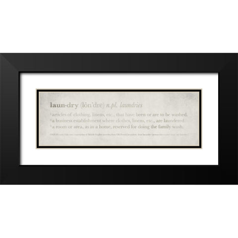 Definitions - Laundry I Black Modern Wood Framed Art Print with Double Matting by Emery, Kristin