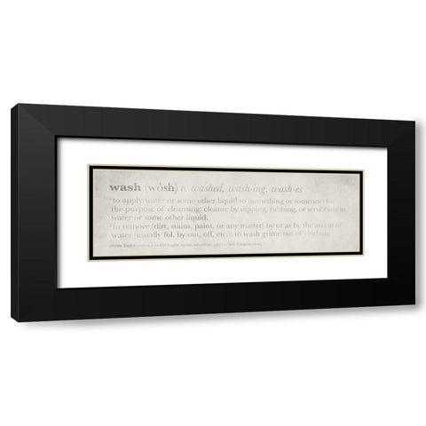 Definitions - Wash I Black Modern Wood Framed Art Print with Double Matting by Emery, Kristin