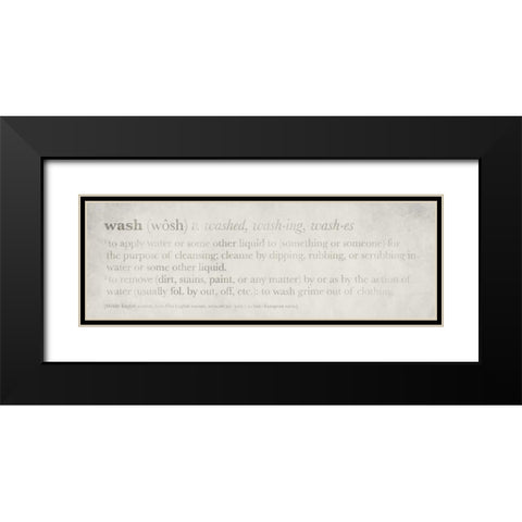 Definitions - Wash I Black Modern Wood Framed Art Print with Double Matting by Emery, Kristin