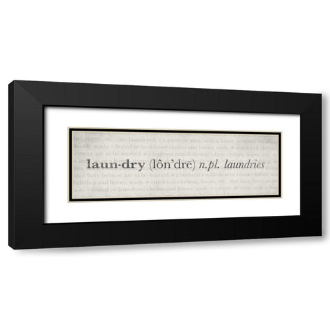 Definitions - Laundry II Black Modern Wood Framed Art Print with Double Matting by Emery, Kristin