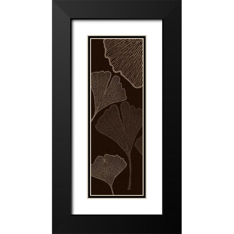 Dark Falling Flowers Black Modern Wood Framed Art Print with Double Matting by Emery, Kristin