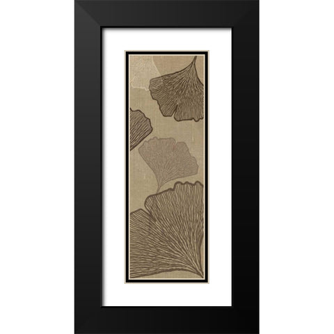 Falling Flowers II Black Modern Wood Framed Art Print with Double Matting by Emery, Kristin
