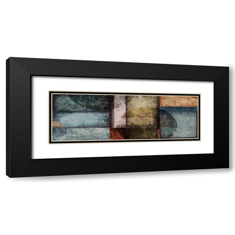 Rectangle Blue Velvet II Black Modern Wood Framed Art Print with Double Matting by Emery, Kristin