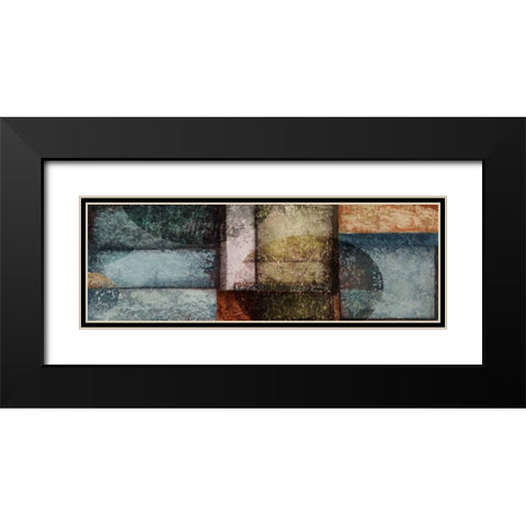 Rectangle Blue Velvet II Black Modern Wood Framed Art Print with Double Matting by Emery, Kristin