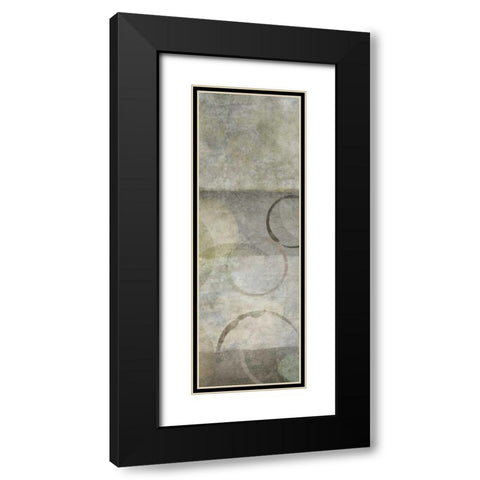 Circles and Patterns I Black Modern Wood Framed Art Print with Double Matting by Emery, Kristin