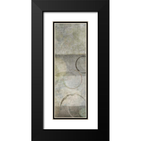 Circles and Patterns I Black Modern Wood Framed Art Print with Double Matting by Emery, Kristin