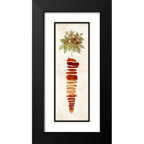 Carrot II Black Modern Wood Framed Art Print with Double Matting by Emery, Kristin