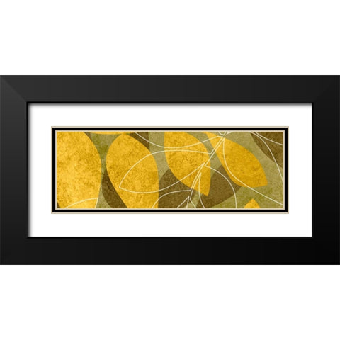Leaves I Black Modern Wood Framed Art Print with Double Matting by Emery, Kristin