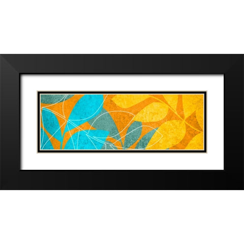 Leaves II Black Modern Wood Framed Art Print with Double Matting by Emery, Kristin