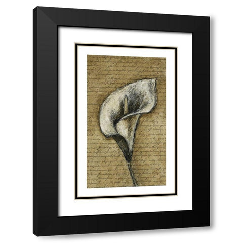 Lily Left Black Modern Wood Framed Art Print with Double Matting by Emery, Kristin
