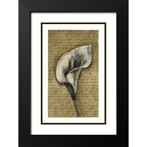 Lily Left Black Modern Wood Framed Art Print with Double Matting by Emery, Kristin