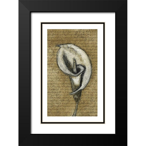 Lily Right Black Modern Wood Framed Art Print with Double Matting by Emery, Kristin