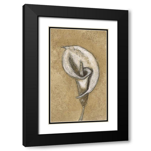 Lily II Black Modern Wood Framed Art Print with Double Matting by Emery, Kristin