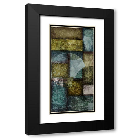 Rectangles with Circles I - Left Black Modern Wood Framed Art Print with Double Matting by Emery, Kristin