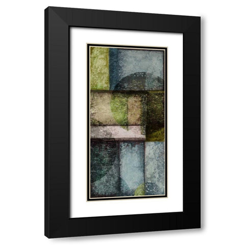 Rectangles with Circles I - Right Black Modern Wood Framed Art Print with Double Matting by Emery, Kristin