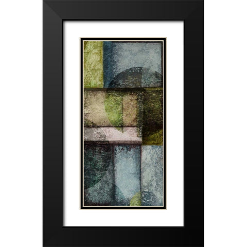 Rectangles with Circles I - Right Black Modern Wood Framed Art Print with Double Matting by Emery, Kristin