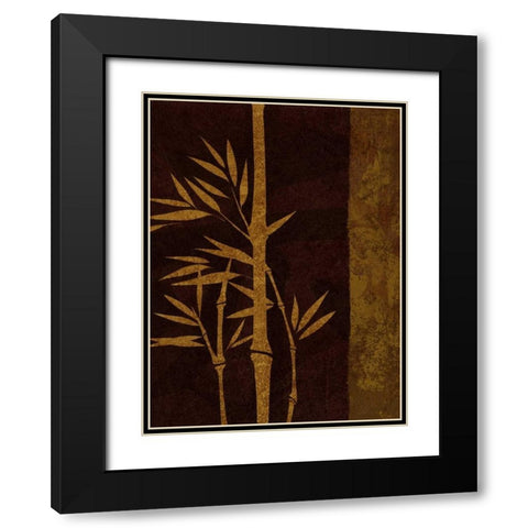 Deep Red Rectangle - Right Black Modern Wood Framed Art Print with Double Matting by Emery, Kristin
