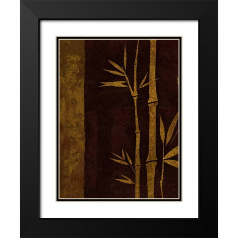 Deep Red Rectangle - Left Black Modern Wood Framed Art Print with Double Matting by Emery, Kristin