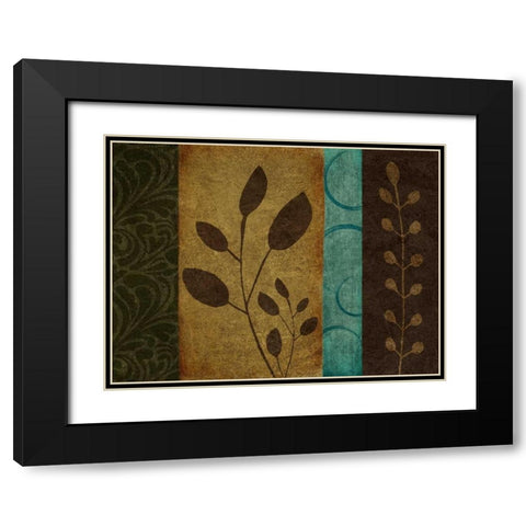 Pressed Leaves I Black Modern Wood Framed Art Print with Double Matting by Emery, Kristin