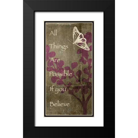 All Things Black Modern Wood Framed Art Print with Double Matting by Emery, Kristin