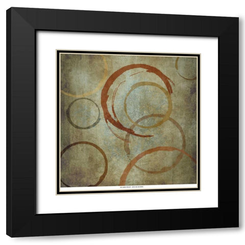 Vintage Circels I Black Modern Wood Framed Art Print with Double Matting by Emery, Kristin