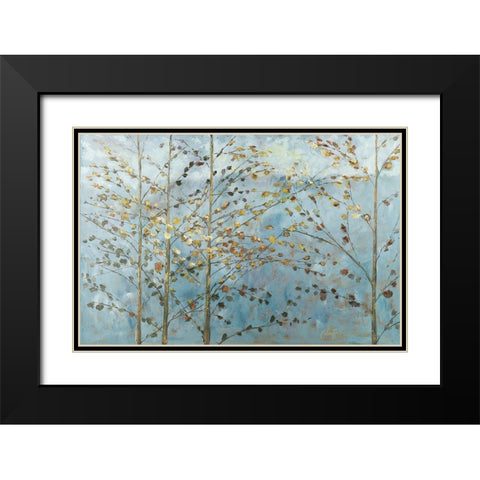 Whispering Aspen 3 Black Modern Wood Framed Art Print with Double Matting by Kruk