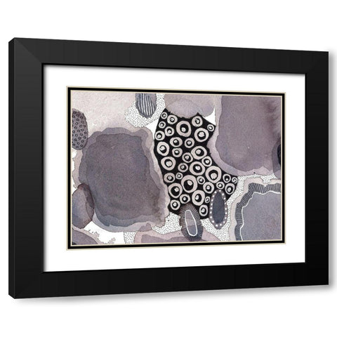 Close Evolutions 5 Black Modern Wood Framed Art Print with Double Matting by Rupe, Kim