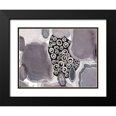 Close Evolutions 5 Black Modern Wood Framed Art Print with Double Matting by Rupe, Kim