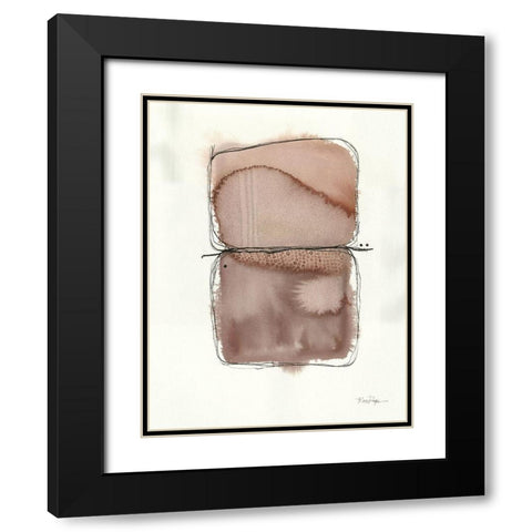 Vertical Interlock Black Modern Wood Framed Art Print with Double Matting by Rupe, Kim