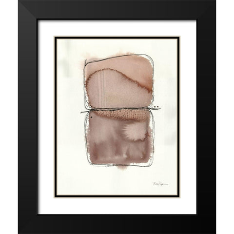 Vertical Interlock Black Modern Wood Framed Art Print with Double Matting by Rupe, Kim