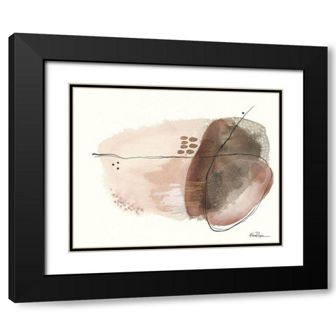 Moon Rock Black Modern Wood Framed Art Print with Double Matting by Rupe, Kim