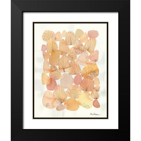 Shells Black Modern Wood Framed Art Print with Double Matting by Rupe, Kim