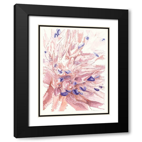Cactus Bloom Black Modern Wood Framed Art Print with Double Matting by Rupe, Kim