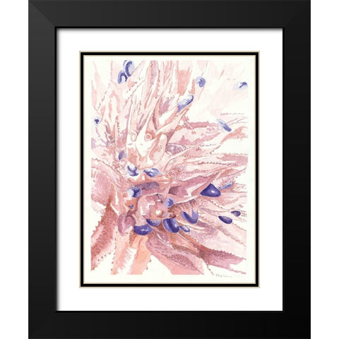 Cactus Bloom Black Modern Wood Framed Art Print with Double Matting by Rupe, Kim