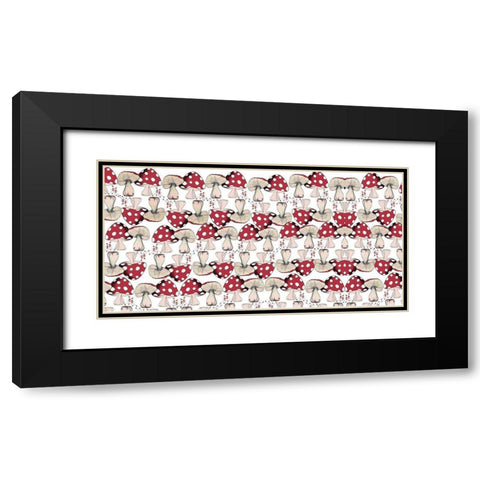 Crowd Of Mushrooms 1 Black Modern Wood Framed Art Print with Double Matting by Elizabeth, Sara