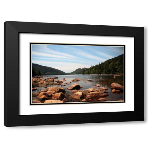 Cold River 1 Black Modern Wood Framed Art Print with Double Matting by Colberg, Lisa