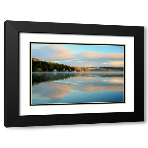 Reflections of Summer-2 Black Modern Wood Framed Art Print with Double Matting by Grey, Jace