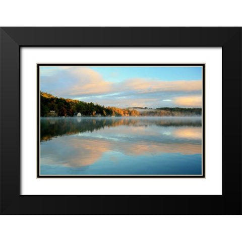 Reflections of Summer-2 Black Modern Wood Framed Art Print with Double Matting by Grey, Jace