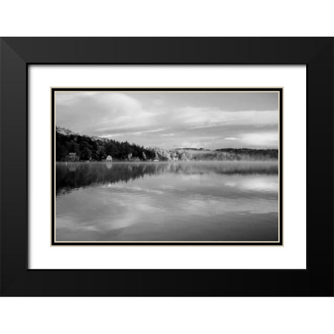 Reflections of Summer BW 2B Black Modern Wood Framed Art Print with Double Matting by Grey, Jace