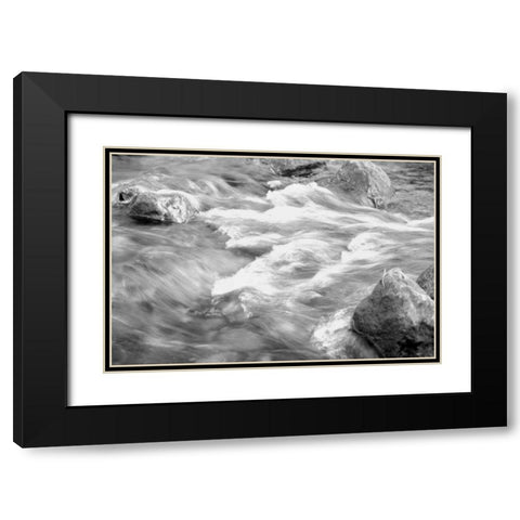 In Motion BW 2B Black Modern Wood Framed Art Print with Double Matting by Grey, Jace