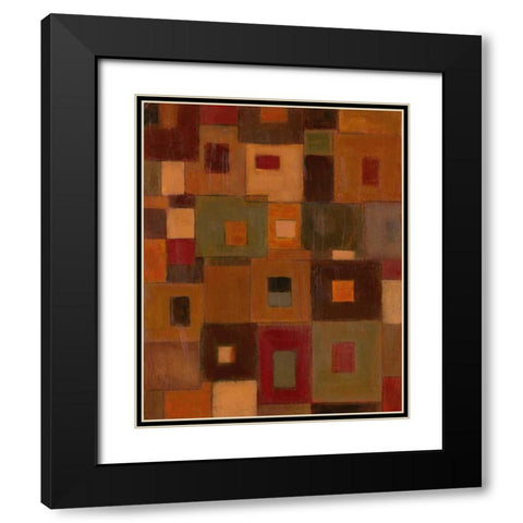 Patchwork I Black Modern Wood Framed Art Print with Double Matting by Davey, Linda