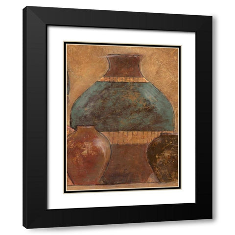 Pots III Black Modern Wood Framed Art Print with Double Matting by Davey, Linda
