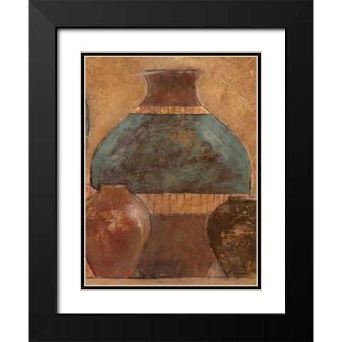 Pots III Black Modern Wood Framed Art Print with Double Matting by Davey, Linda
