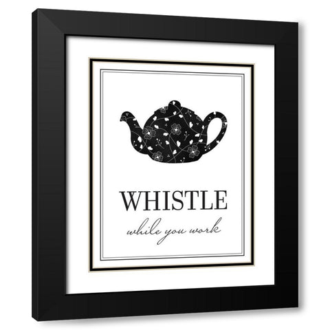 Whistle While You Work Black Modern Wood Framed Art Print with Double Matting by McFarland, Leslie