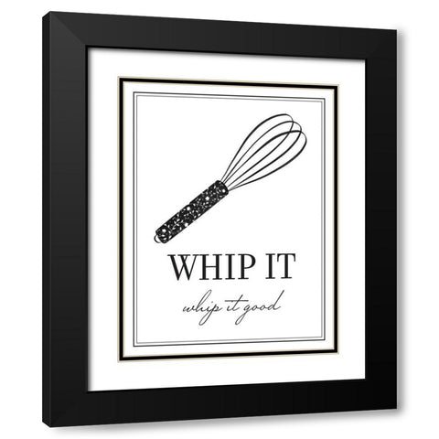 Whip It Good Black Modern Wood Framed Art Print with Double Matting by McFarland, Leslie