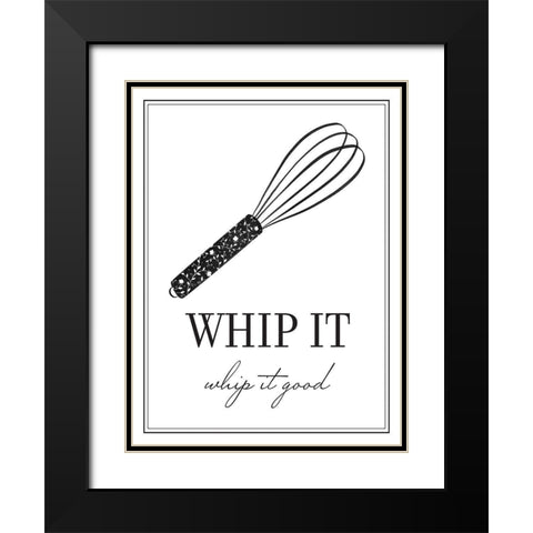 Whip It Good Black Modern Wood Framed Art Print with Double Matting by McFarland, Leslie