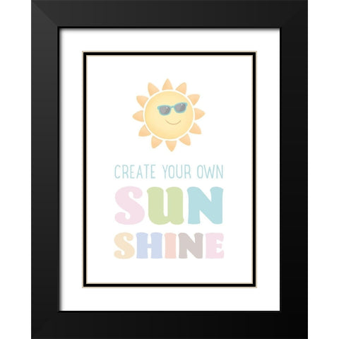 Create Your Own Sunshine v2 Black Modern Wood Framed Art Print with Double Matting by McFarland, Leslie