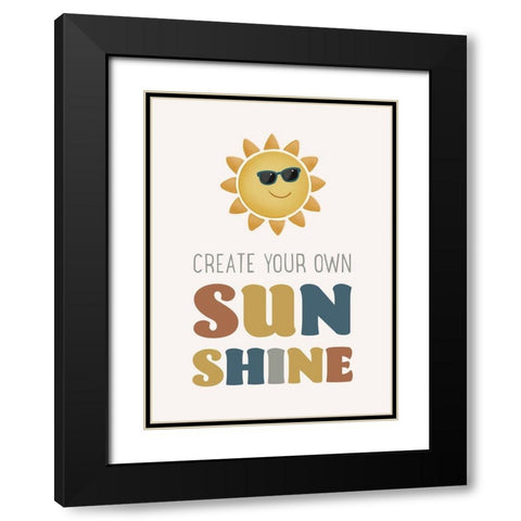 Create Your Own Sunshine v3 Black Modern Wood Framed Art Print with Double Matting by McFarland, Leslie