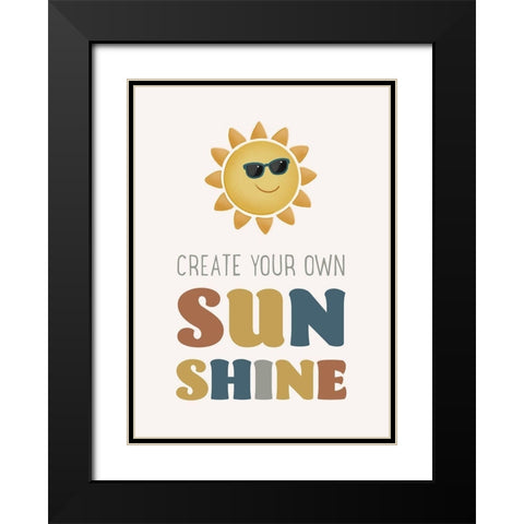 Create Your Own Sunshine v3 Black Modern Wood Framed Art Print with Double Matting by McFarland, Leslie
